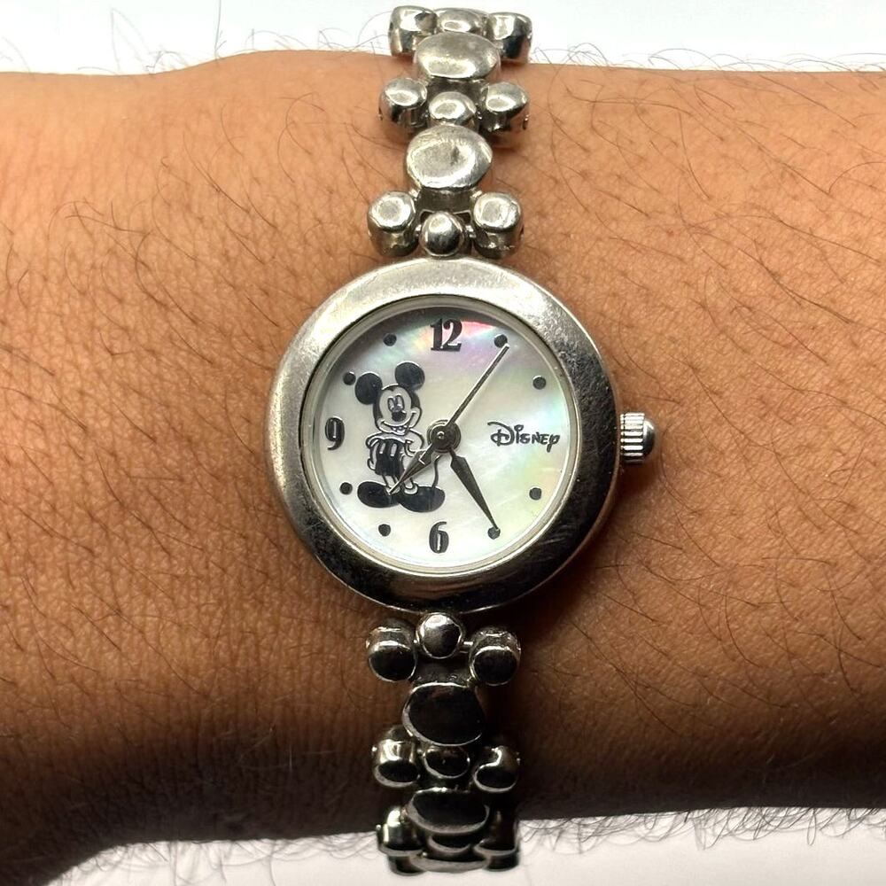 Disney Silver Women's Watch with Mickey Mouse Design